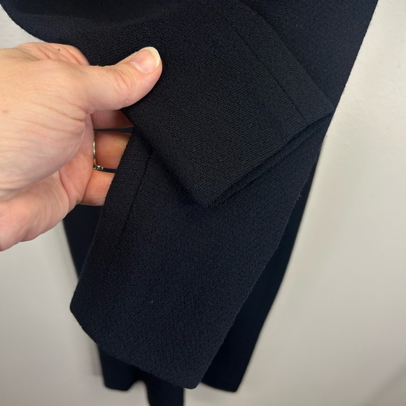 Vintage Donna Karan 6 Elegant Dark Navy Knit Dress Shoulder Pads 100% wool soft - Picture 7 of 16